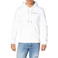 Champion Men's Legacy Classic Small Logo 214749 Hooded Sweatshirt, White, M