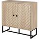 Buffet meuble de rangement 2 portes bois et pieds en métal noir dim. 80L x 29,5l x 80H cm - Beige