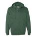 Independent Trading Co. SS4500Z Midweight Full-Zip Hooded Sweatshirt in Alpine Green size Medium | Cotton/Polyester Blend SS450Z