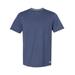 Russell Athletic 64STTM Dri Power CVC Performance T-Shirt in Vintage Heather Navy Blue size Small | 60/40 cotton/polyester