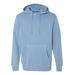 Independent Trading Co. PRM4500 Men's Midweight Pigment-Dyed Hooded Sweatshirt in Pigment Light Blue size 2XL | Cotton/Polyester Blend