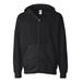 Independent Trading Co. SS4500Z Midweight Full-Zip Hooded Sweatshirt in Black size XS | Cotton/Polyester Blend SS450Z