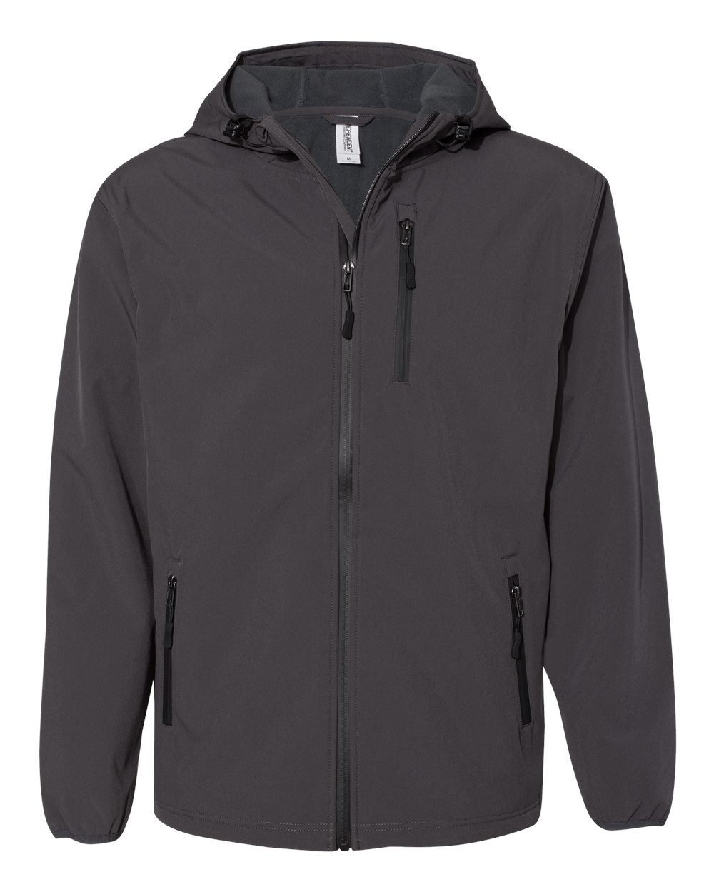 Independent Trading Co. EXP35SSZ Poly-Tech Soft Shell Jacket in Graphite Grey size Large | Polyester
