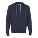 Independent Trading Co. AFX90UN Lightweight Hooded Sweatshirt in Classic Navy Blue size Large | Cotton/Polyester Blend