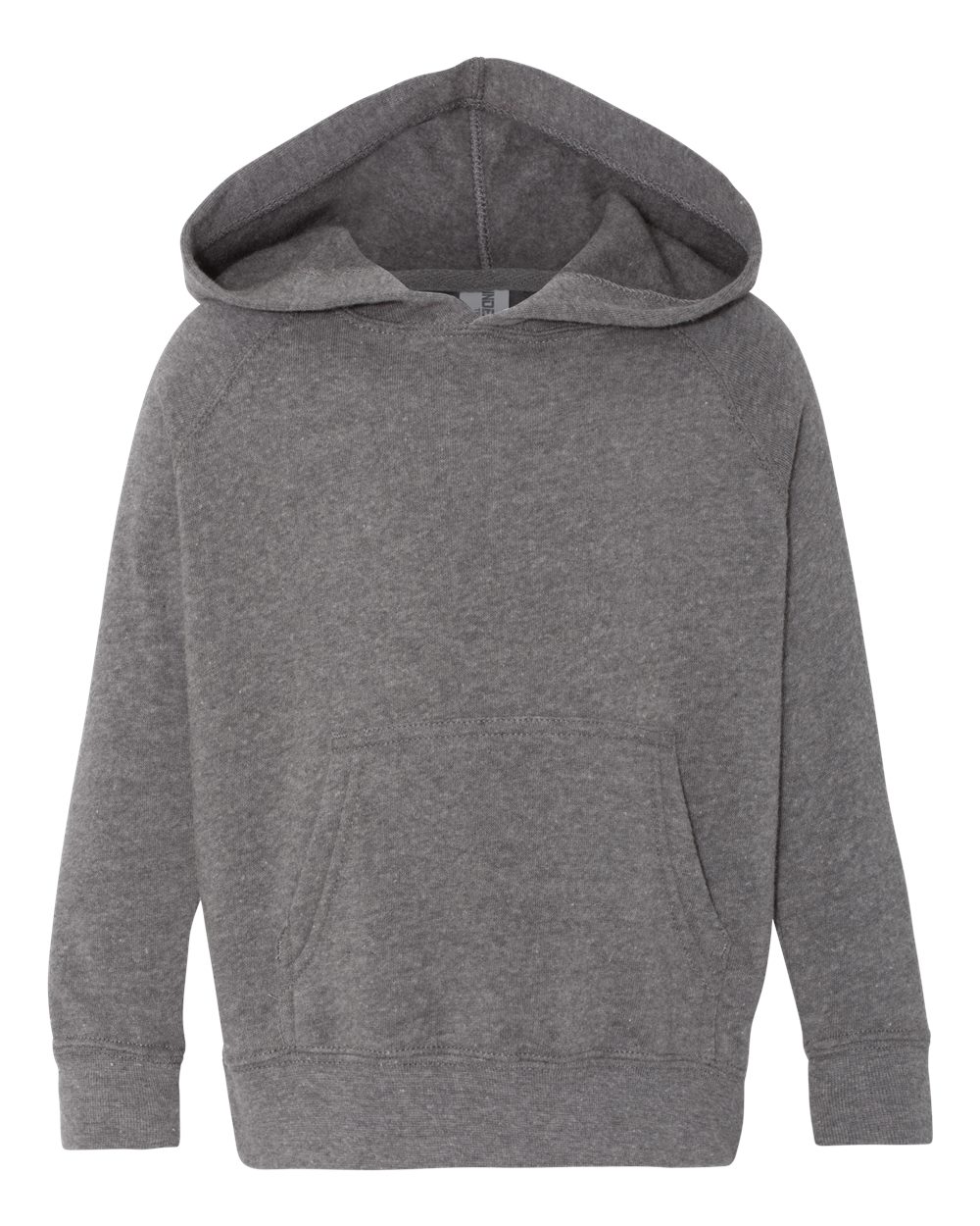Independent Trading Co. PRM10TSB Toddler Raglan Hooded Pullover T-Shirt in Nickel size 2T | Cotton/Polyester Blend