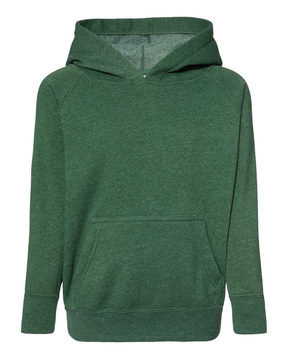 Independent Trading Co. PRM10TSB Toddler Raglan Hooded Pullover T-Shirt in Moss size 4T | Cotton/Polyester Blend
