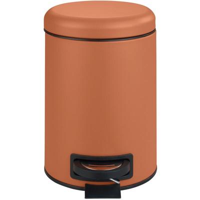 Kosmetik-Treteimer Leman Terracotta 3 l, Kosmetikeimer, Mülleimer, Terracotta, Stahl terracotta,