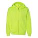 Independent Trading Co. SS4500Z Midweight Full-Zip Hooded Sweatshirt in Safety Yellow size Medium | Cotton/Polyester Blend SS450Z