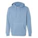 Independent Trading Co. PRM4500 Men's Midweight Pigment-Dyed Hooded Sweatshirt in Pigment Light Blue size XL | Cotton/Polyester Blend