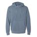 Independent Trading Co. PRM4500 Men's Midweight Pigment-Dyed Hooded Sweatshirt in Pigment Slate Blue size XL | Cotton/Polyester Blend