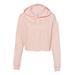 Independent Trading Co. AFX64CRP Women's Womenâ€™s Lightweight Cropped Hooded Sweatshirt in Blush size 2XL | Cotton/Polyester Blend