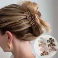 Pince à cheveux en acétate pour femmes et filles pince à cheveux vintage géométrique carré creux