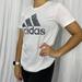 Adidas Tops | Adidas White Performance Tee W/ Grey Camo Logo | Color: Gray/White | Size: S