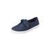 Extra Wide Width Women's The Anzani Slip On Sneaker by Comfortview in Denim Dot (Size 9 WW)