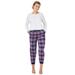 Plus Size Women's Plaid Flannel Sleep Pants by ellos in Navy Pink Plaid (Size 3X)