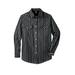 Men's Big & Tall Western Snap Front Shirt by Boulder Creek in Black Stripe (Size L)