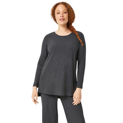Plus Size Women's Ribbed Hi-Low Tunic by ellos in ...