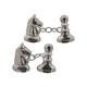 Merritt Robinson CATORS - Sterling Silver Cufflinks - Chess Pieces Design