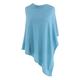 Classic Cashmere Blend Poncho (Duck Egg Blue)