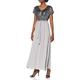 Mela Women's London-Sequin TOP Maxi Dress Casual, Silver, 10