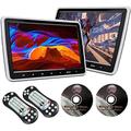 XTRONS Dual Car DVD Players 10.1 Inch Grade-A TFT Screen Portable Car Headrest CD Player with 2 Mounting Brackets Support HDMI Input, USB SD, AV in & Out, Region Free, IR, 32 Bit Games