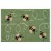 "Liora Manne Frontporch Buzzy Bees Indoor/Outdoor Rug Green 20""x30"" - Trans Ocean FTP12443706"