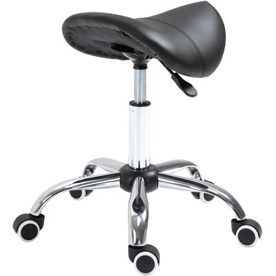 Homcom - Sattelhocker Arbeitshocker Drehstuhl Drehhocker Rollhocker Kosmetikhocker gepolstert Image