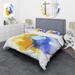 Designart 'Abstract Blue and Orange Clouds' Modern Duvet Cover Comforter Set