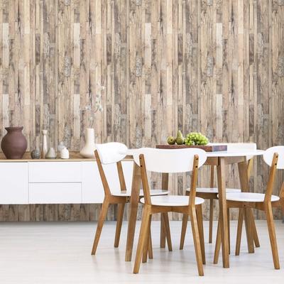 Brown Wood Peel and Stick Removable Wallpaper 6219