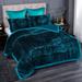 Ultra Plush Printed 3-piece Sherpa Borrego Comforter Set