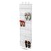 Clear White Shoe Organizer Shoe Rack - Hangs Over Door - 20 x 0.2 x 54 inches