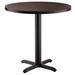 NPS Café Table "X" Base, Dinning Height, 30" Height, 36" Round