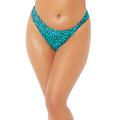 Plus Size Women's Side Knot Bikini Bottom by Swimsuits For All in Happy Turq Animal (Size 8)