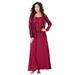 Plus Size Women's Beaded Lace Jacket Dress by Roaman's in Rich Burgundy (Size 32 W)