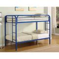 Harriet Bee Cathey Twin over Twin Bunk Bed Metal in Blue | 59 H x 42 W x 78.5 D in | Wayfair DF5752C9BD5A4FE1ACF08CA49514C0F5