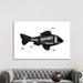 East Urban Home Fish Butcher Print - Wrapped Canvas Graphic Art Print Metal in Black/White | 26 H x 40 W x 1.5 D in | Wayfair