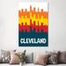 East Urban Home Cleveland Skylines by Benton Park Prints - Wrapped Canvas Graphic Art Print Canvas in Blue/Red/White | Wayfair