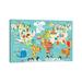 East Urban Home Children's World Map - Wrapped Canvas Graphic Art Print Canvas in Blue/Brown/Green | 8 H x 12 W x 0.75 D in | Wayfair