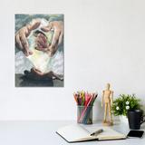 East Urban Home Creation of Woman by Manasseh Johnson - Wrapped Canvas Graphic Art Print Canvas in Blue/White | 12 H x 8 W x 0.75 D in | Wayfair