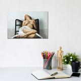 East Urban Home Seduction by Omar Ortiz - Wrapped Canvas Painting Print Canvas in Gray | 8 H x 12 W x 0.75 D in | Wayfair