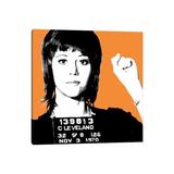 East Urban Home Jane Fonda Mug Shot Orange by Gary Hogben - Wrapped Canvas Graphic Art Print Canvas in Black/Orange | Wayfair