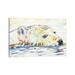 East Urban Home Polar Pleasure by Kathleen Steventon - Wrapped Canvas Painting Print Metal in Blue/White/Yellow | 26 H x 40 W x 1.5 D in | Wayfair