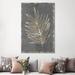 East Urban Home Gilded Botanical I by Eva Watts - Wrapped Canvas Graphic Art Print Metal in Gray | 60 H x 40 W x 1.5 D in | Wayfair
