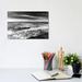 East Urban Home Mono Sunset Cliffs II by Bethany Young - Wrapped Canvas Photograph Print Canvas in Black/White | 8 H x 12 W x 0.75 D in | Wayfair