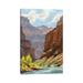 East Urban Home Receeding Cliffs by Mark McKenna - Wrapped Canvas Painting Print Canvas in Blue/Brown | 26 H x 18 W x 1.5 D in | Wayfair