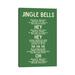 East Urban Home Jingle Bells Christmas Lyrics In Green - Wrapped Canvas Textual Art Canvas | 12 H x 8 W x 0.75 D in | Wayfair