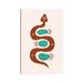 East Urban Home Southwestern Slither In Rust & Turquoise by Allie Falcon - Wrapped Canvas Graphic Art Canvas | 26 H x 18 W x 1.5 D in | Wayfair