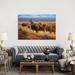 East Urban Home Autumn Buffalo Hunt by Joe Velazquez - Wrapped Canvas Painting Metal | 40 H x 60 W x 1.5 D in | Wayfair