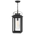 Hinkley Atwater 1 -Bulb 2.15" H Outdoor Hanging Lantern Glass/Plastic/Metal in Black | 2.15 H x 9.5 W x 9.5 D in | Wayfair 1162BK-LV