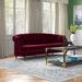 Willa Arlo™ Interiors Joannes 84" Velvet Rolled Arm Chesterfield Sofa Velvet in Red | 32 H x 84 W x 39 D in | Wayfair